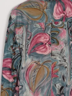 Printed Green Vintage Shirt/Blouse M/L