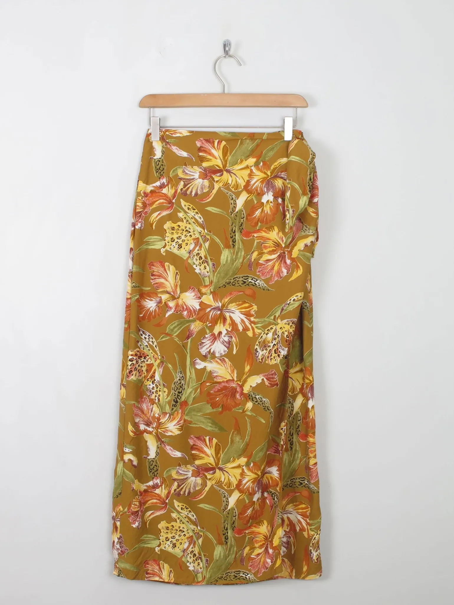 Printed Vintage Wrap Over Style Skirt 26" XS