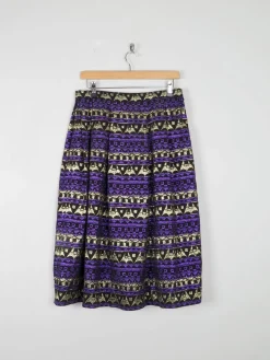 Purple & Gold Metalic Lurex Full Skirt 31