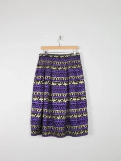 Purple & Gold Metalic Lurex Full Skirt 31