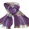 Purple & Grey Tartan Scarf