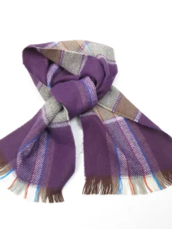 Purple & Grey Tartan Scarf