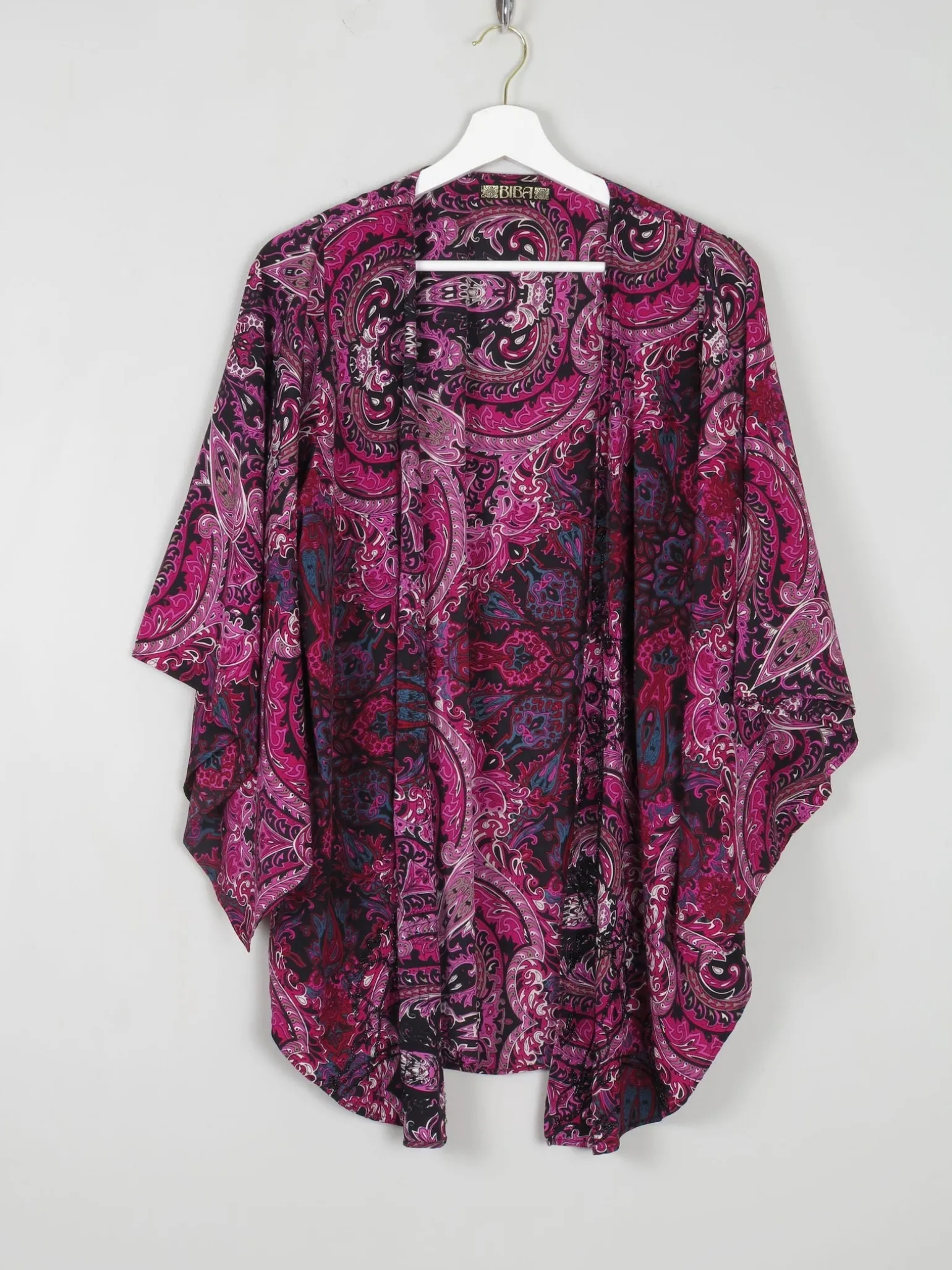 Purple Biba Beaded Kimono XS-M