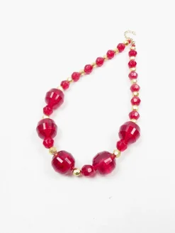 Red & Gold Vintage Costume Necklace