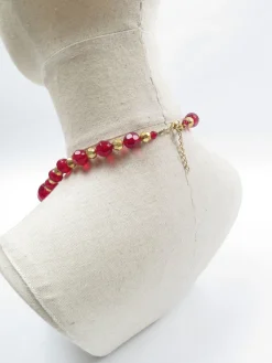 Red & Gold Vintage Costume Necklace