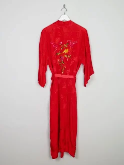 Red Vintage Long Kimono S/M