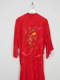 Red Vintage Long Kimono S/M