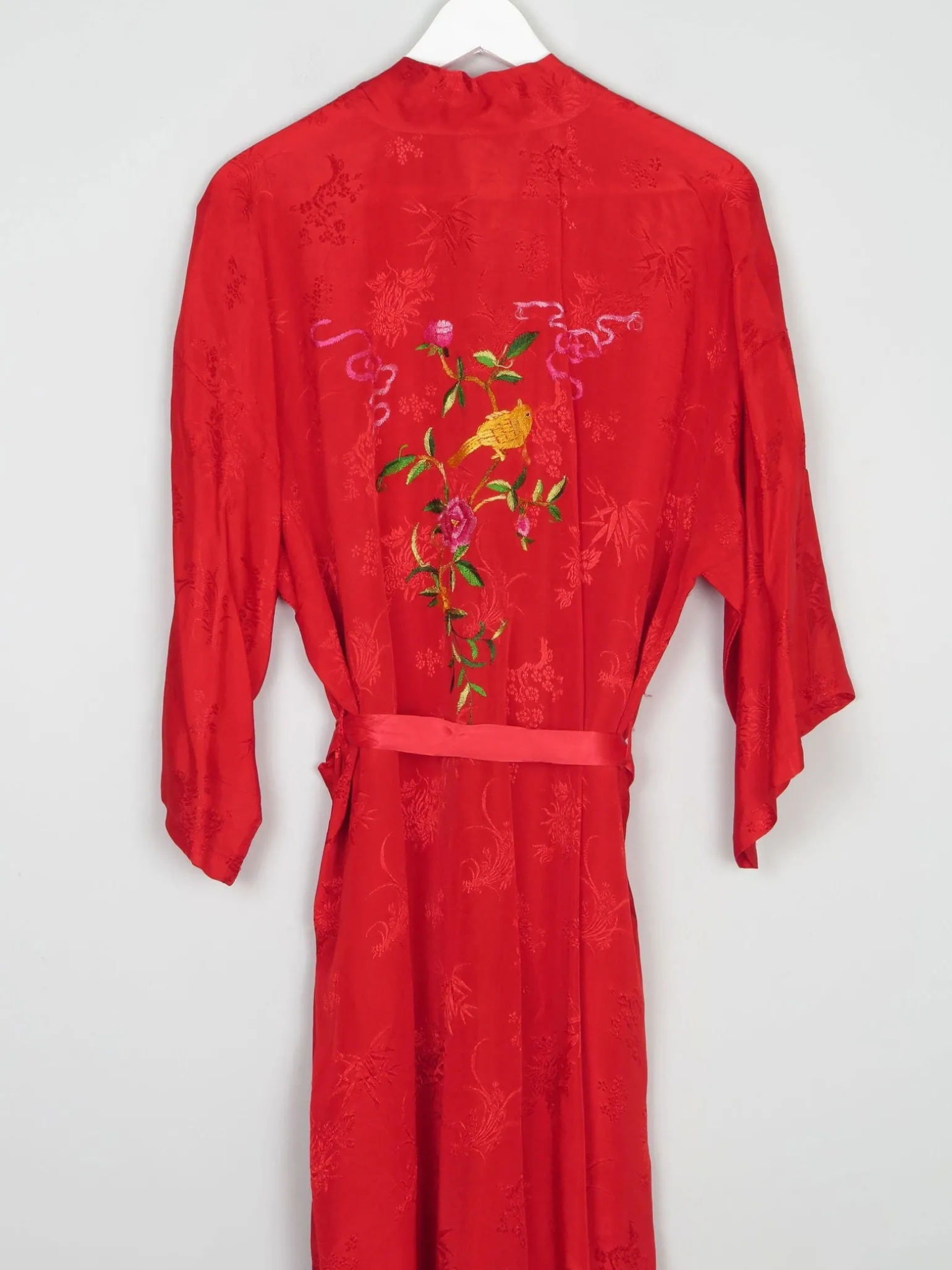 Red Vintage Long Kimono S/M