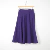 Rich Plum/Purple Full High Waisted Knee Length Skirt 26" 6 XS  Approx