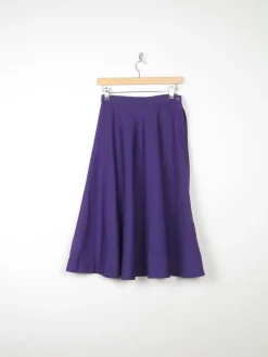 Rich Plum/Purple Full High Waisted Knee Length Skirt 26" 6 XS  Approx