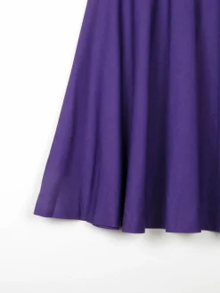 Rich Plum/Purple Full High Waisted Knee Length Skirt 26