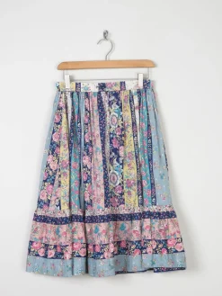 1970s Dorene Irish Vintage Prairie Style Skirt 28" 8