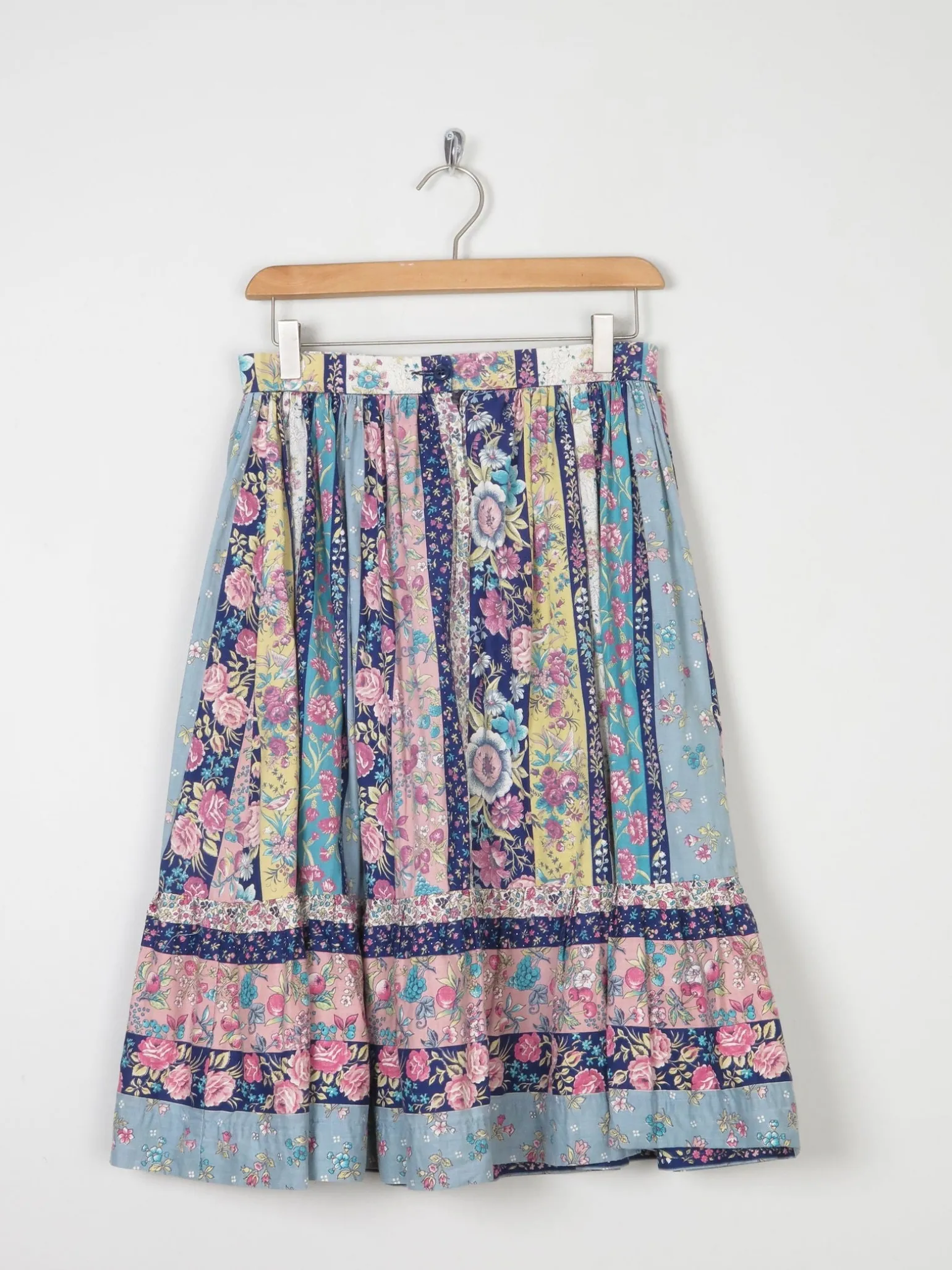 1970s Dorene Irish Vintage Prairie Style Skirt 28" 8