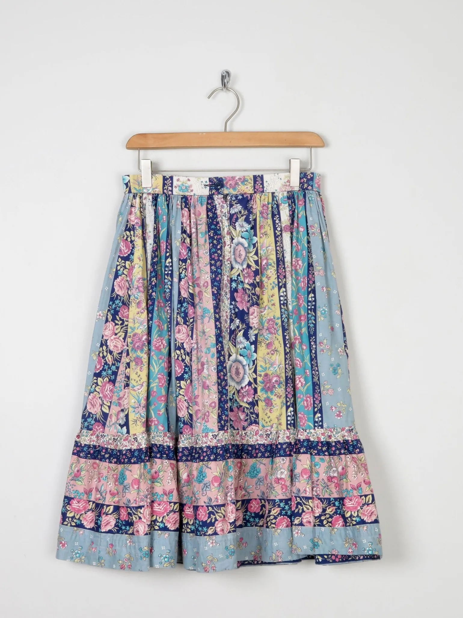 1970s Dorene Irish Vintage Prairie Style Skirt 28" 8