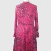 1960s Pink Vintage Dress With Floral Pattern 10/12