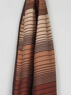 1970s Striped Long Rectangular Neck Scarf