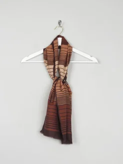 1970s Striped Long Rectangular Neck Scarf