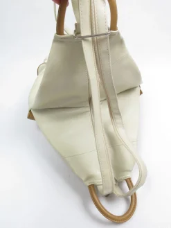 1980s Vintage Backpack Bag Cream