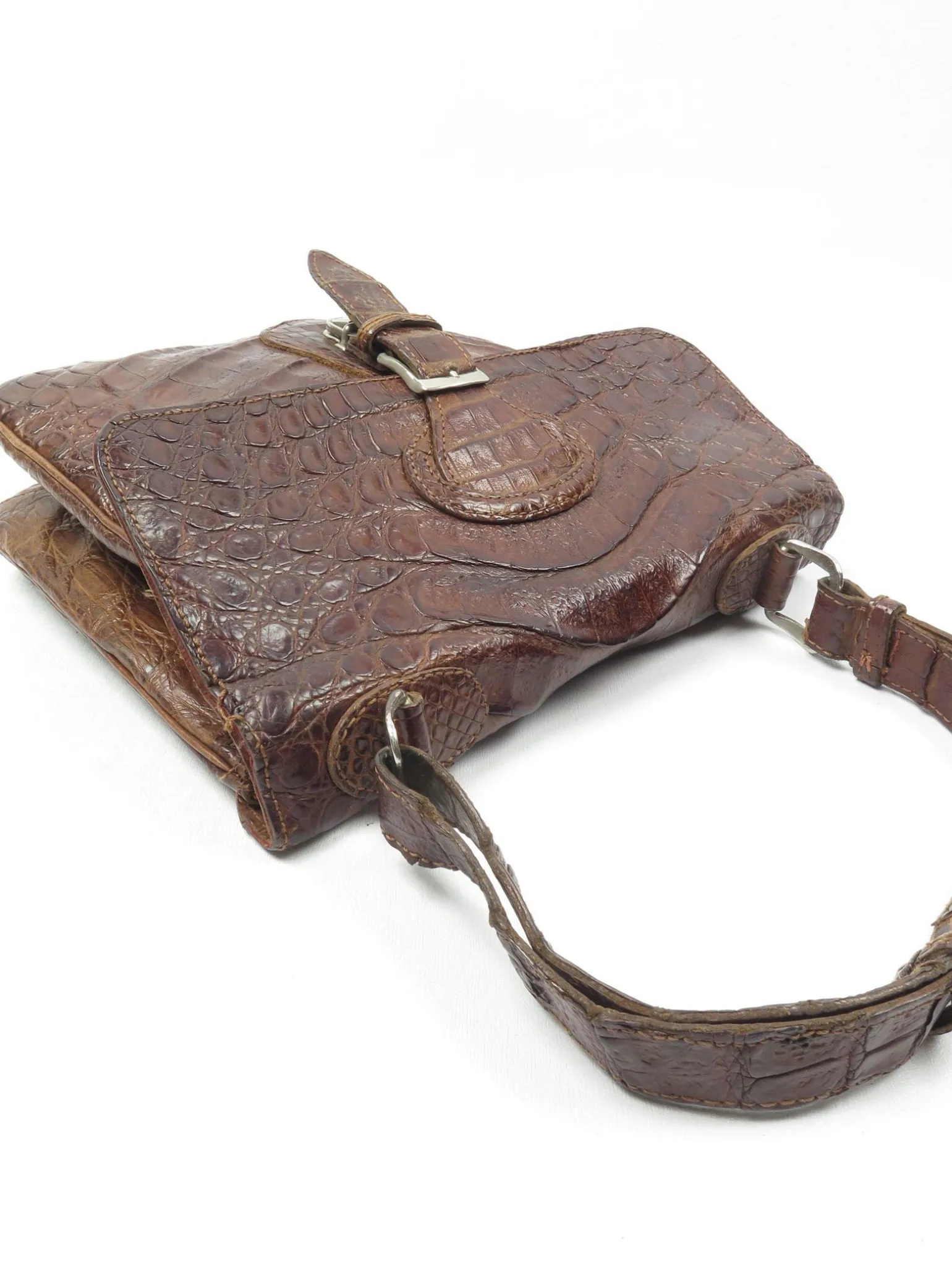 1960s Vintage Brown Leather  Bag