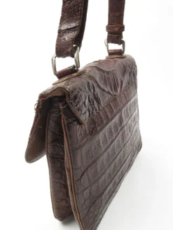 1960s Vintage Brown Leather  Bag