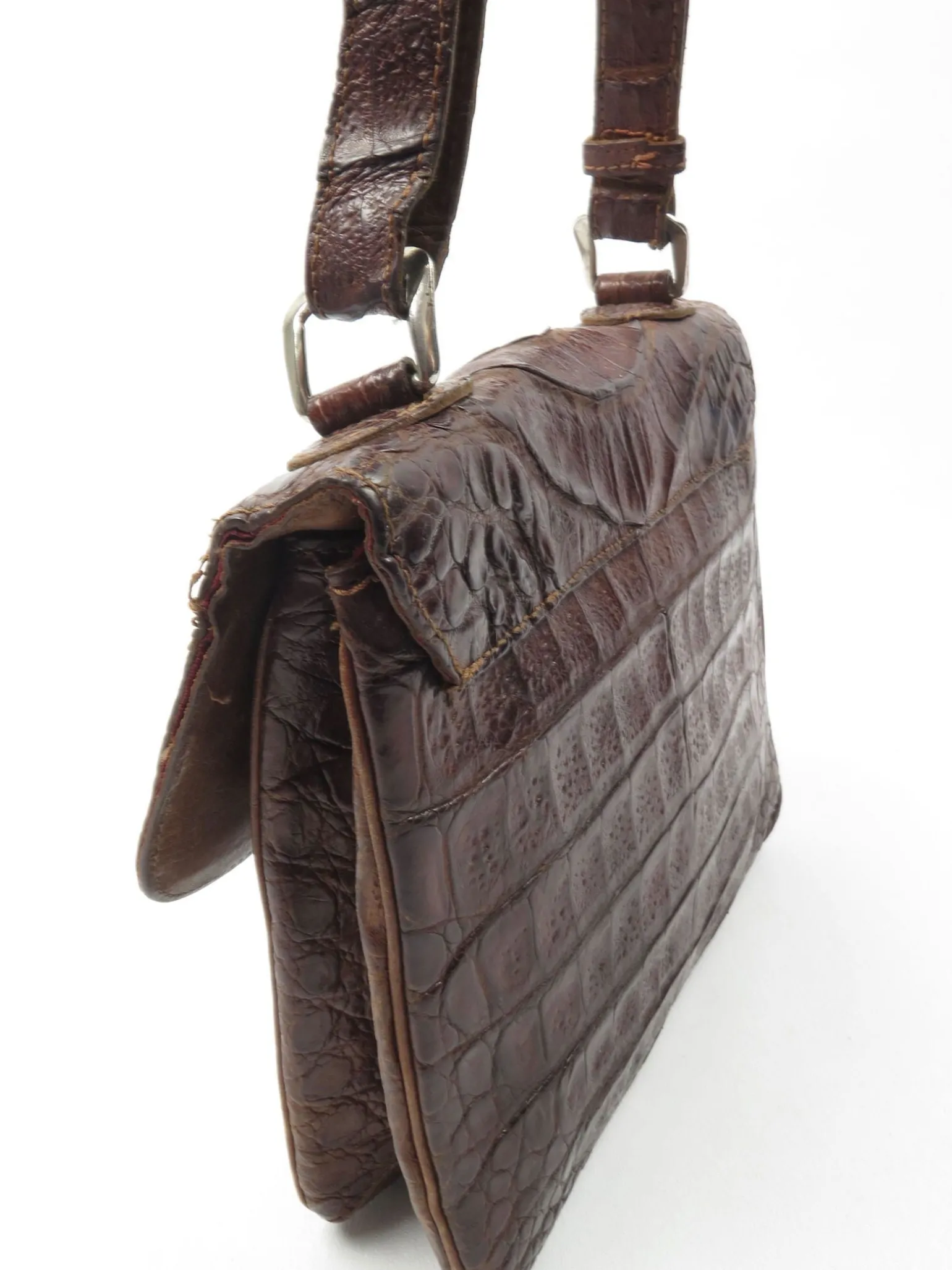 1960s Vintage Brown Leather  Bag