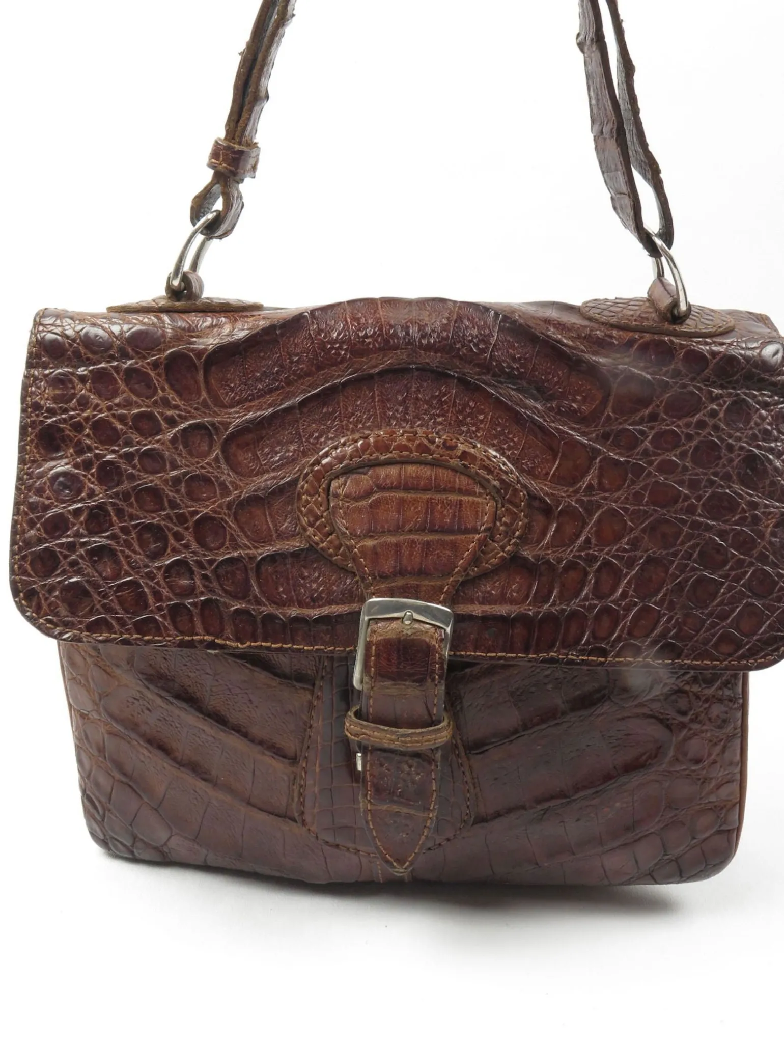 1960s Vintage Brown Leather  Bag