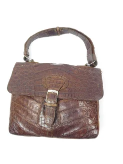 1960s Vintage Brown Leather  Bag