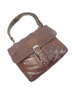 1960s Vintage Brown Leather  Bag