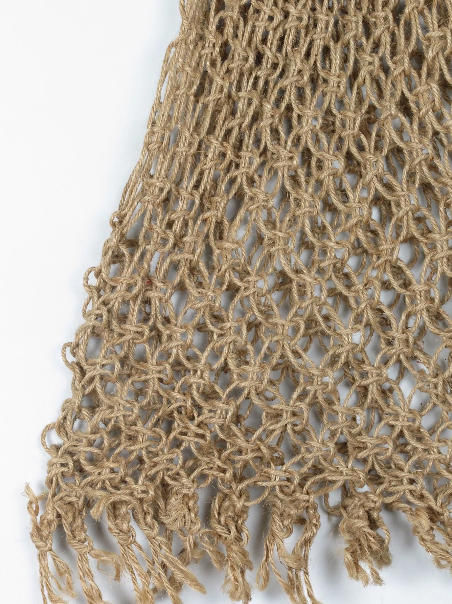 1970s Vintage Crochet Straw Bag With Handle