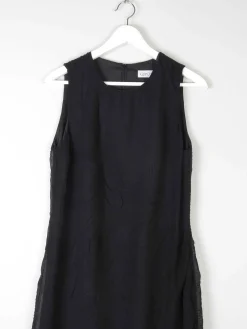 1990s Vintage Dress With Leaf Designs S