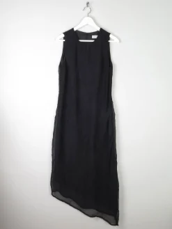 1990s Vintage Dress With Leaf Designs S