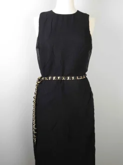 1990s Vintage Dress With Leaf Designs S