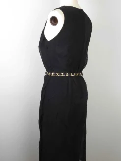 1990s Vintage Dress With Leaf Designs S