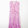 1970s Vintage Indian Adini Pink Dress S