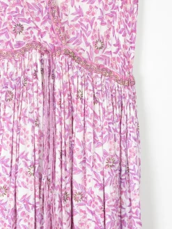 1970s Vintage Indian Adini Pink Dress S