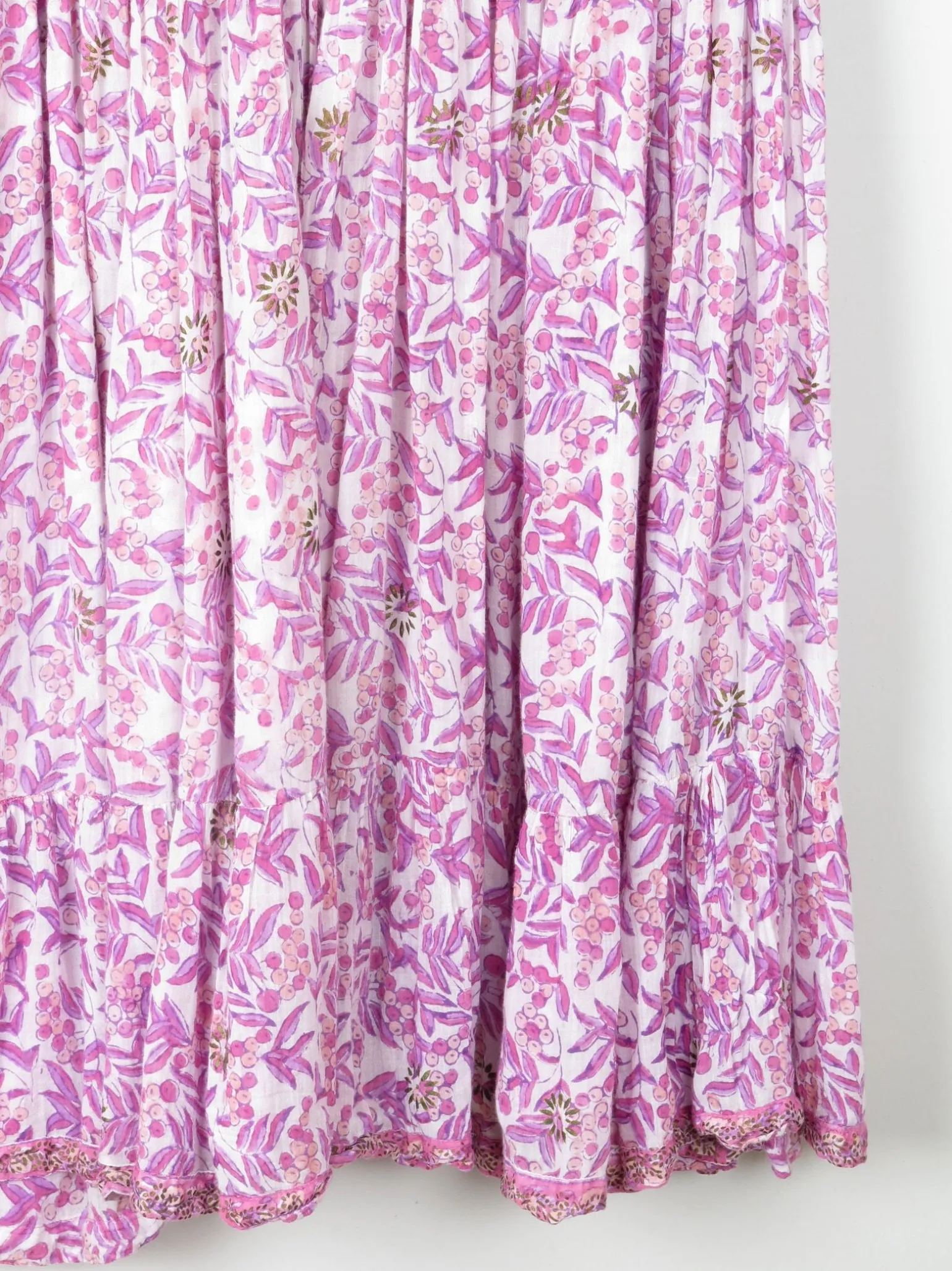 1970s Vintage Indian Adini Pink Dress S