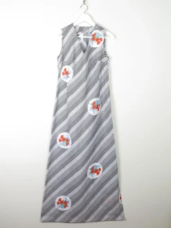 1970s Vintage Printed Maxi Dress S 8/10