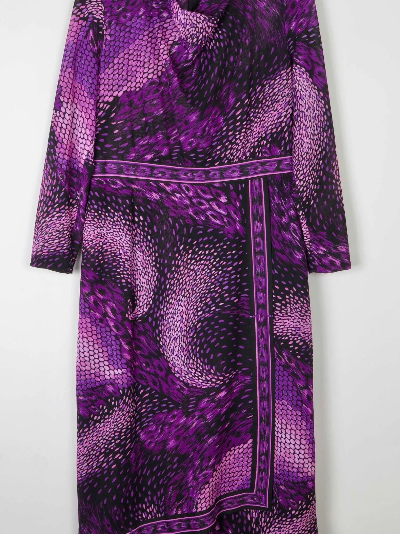 1970s Vintage Purple Maxi Dress 12/14