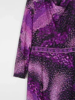 1970s Vintage Purple Maxi Dress 12/14