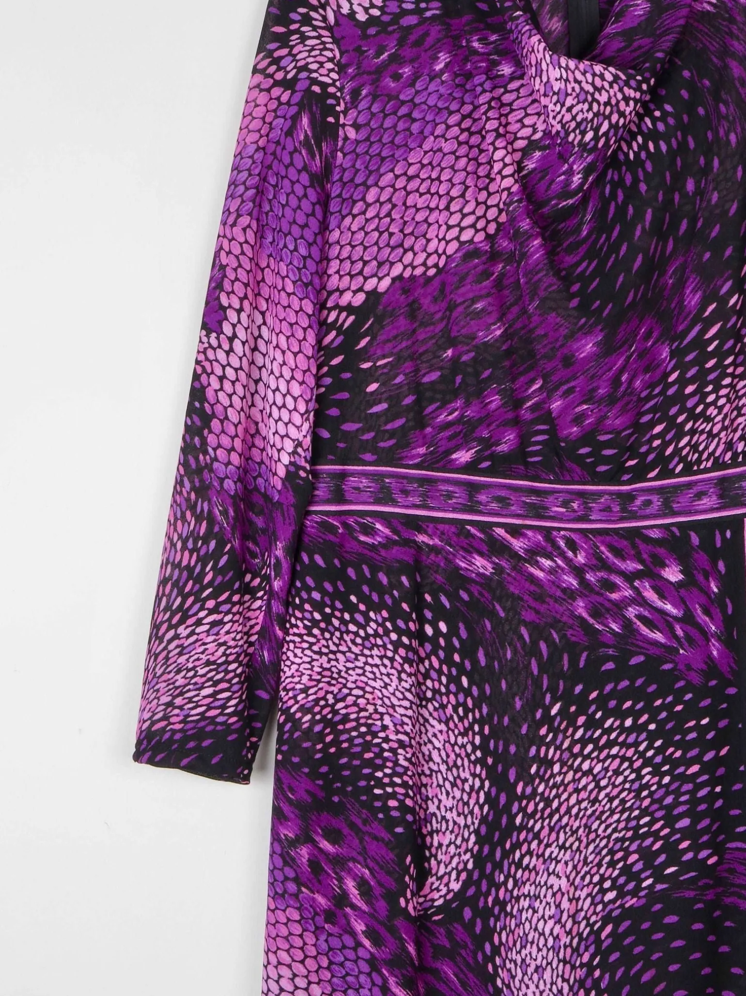 1970s Vintage Purple Maxi Dress 12/14