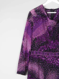 1970s Vintage Purple Maxi Dress 12/14