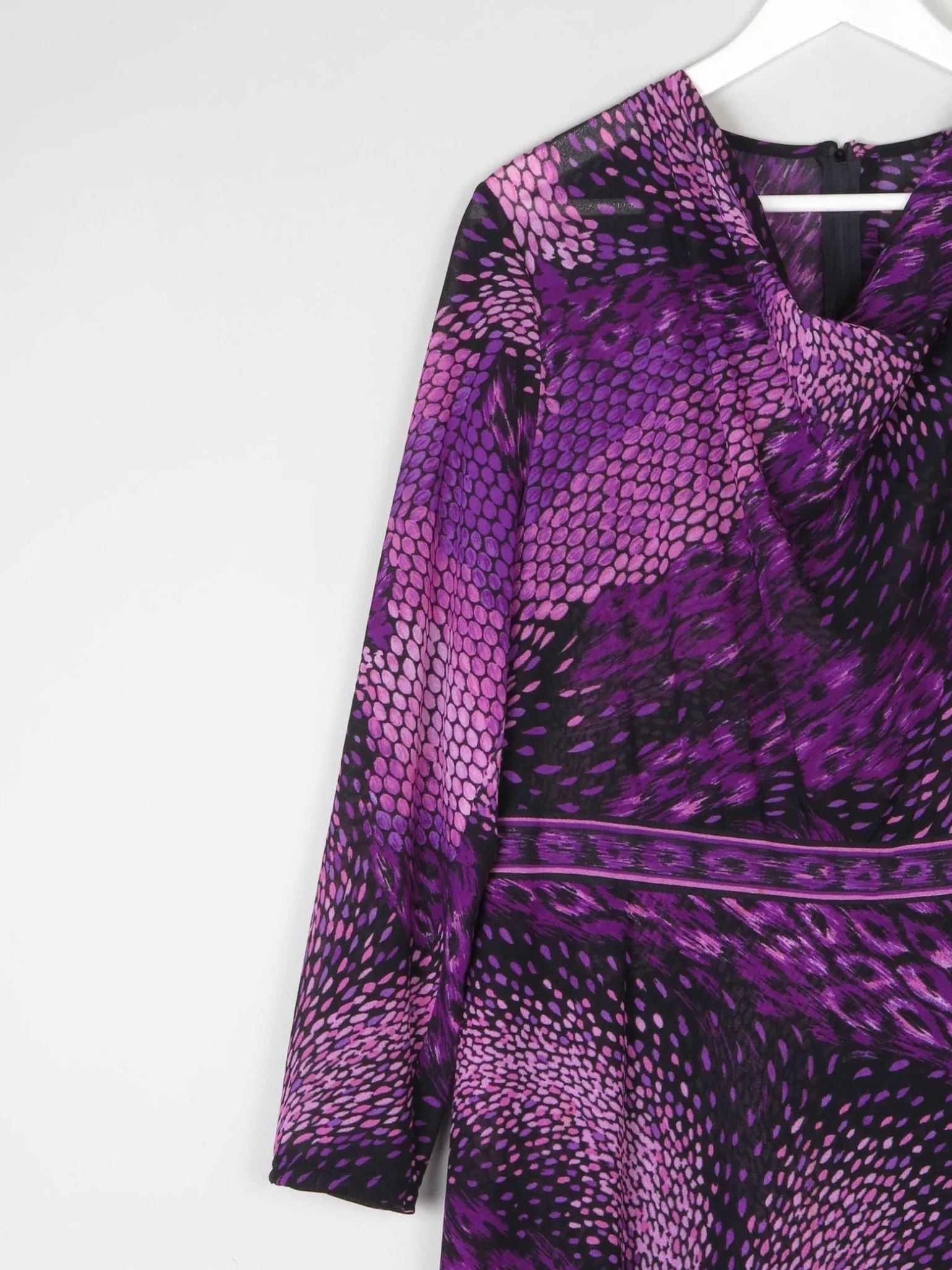 1970s Vintage Purple Maxi Dress 12/14