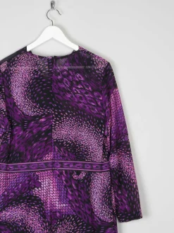 1970s Vintage Purple Maxi Dress 12/14