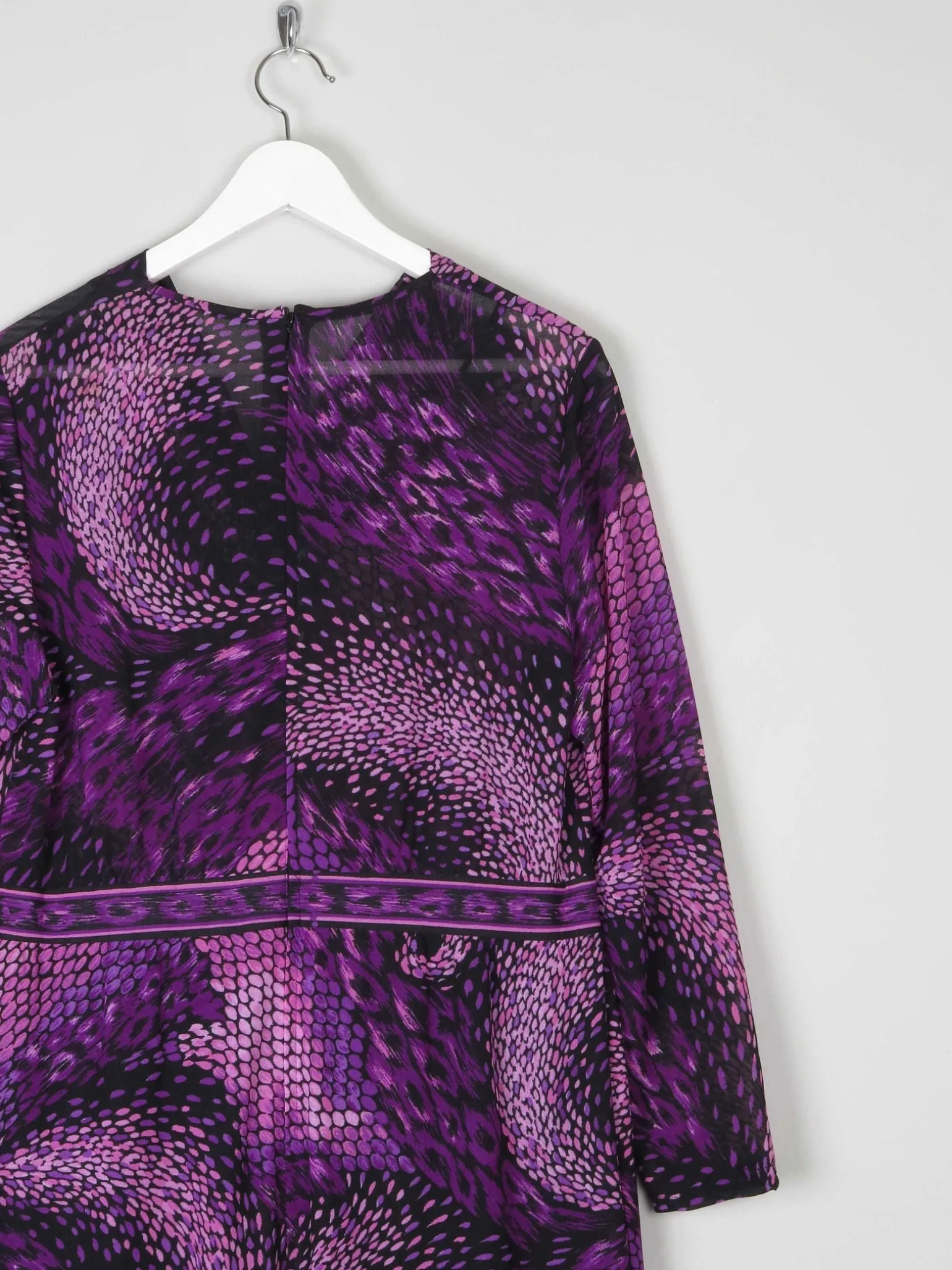 1970s Vintage Purple Maxi Dress 12/14
