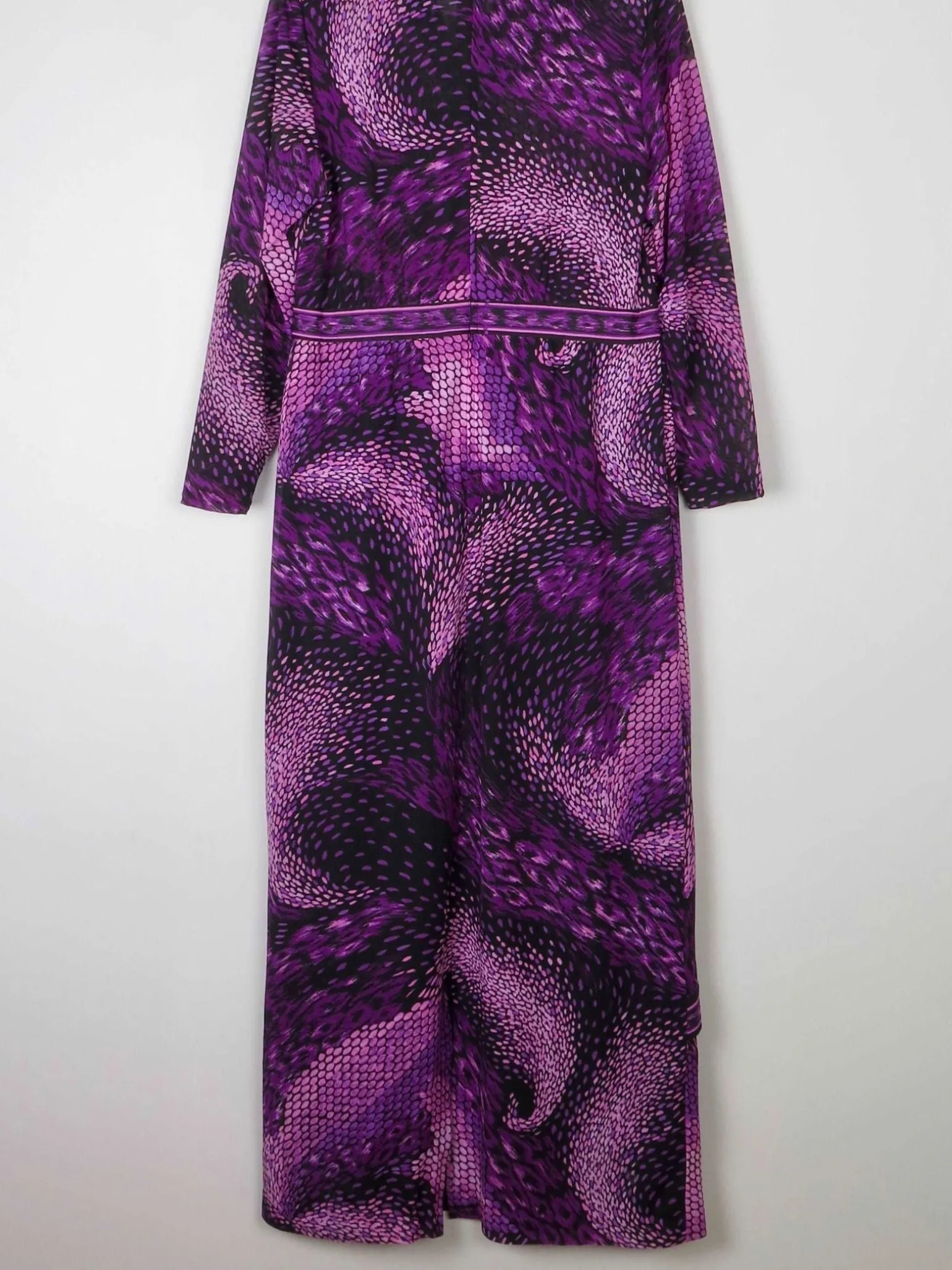 1970s Vintage Purple Maxi Dress 12/14