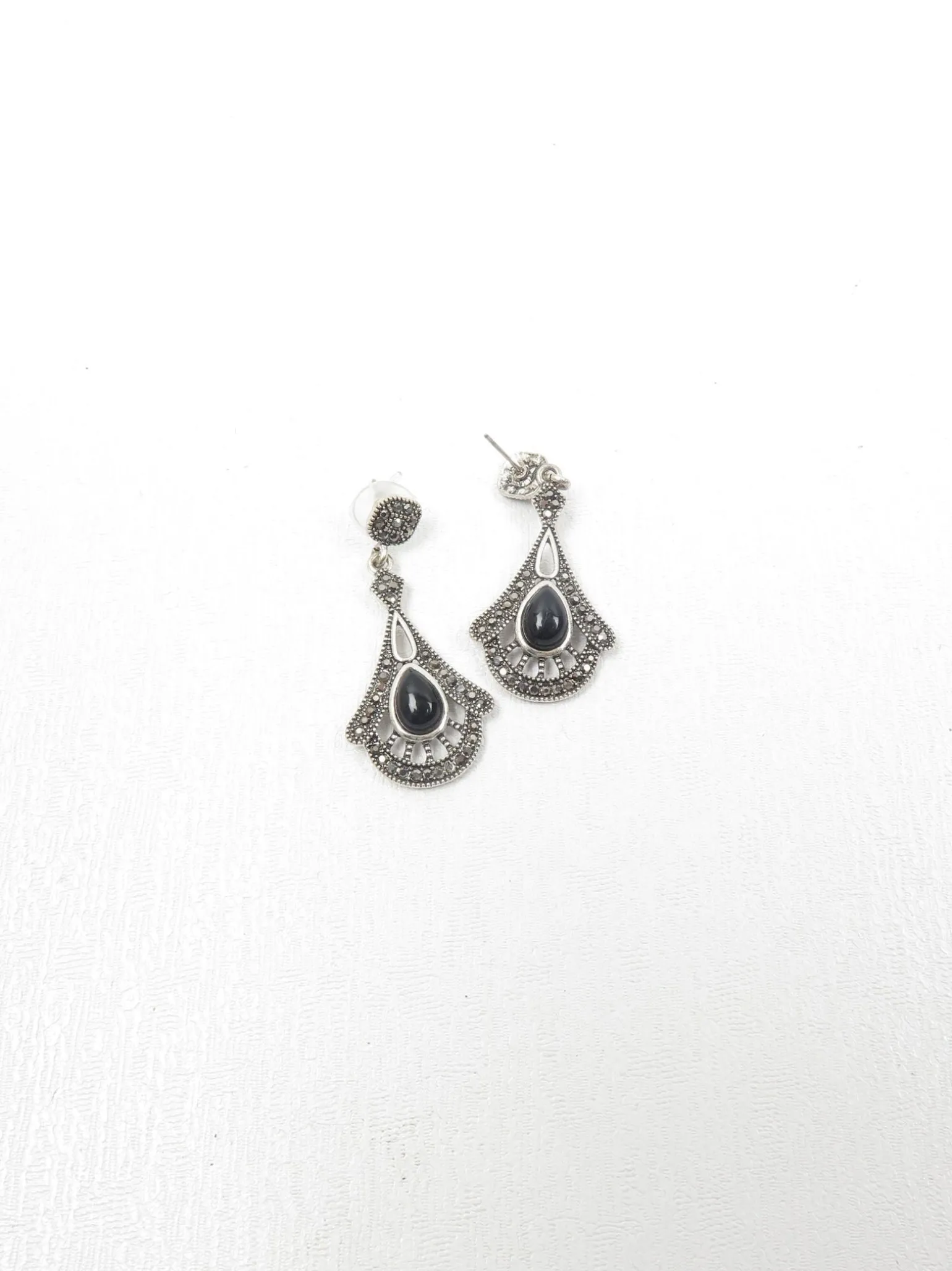 1920's Vintage Style Marcasite Drop Earrings