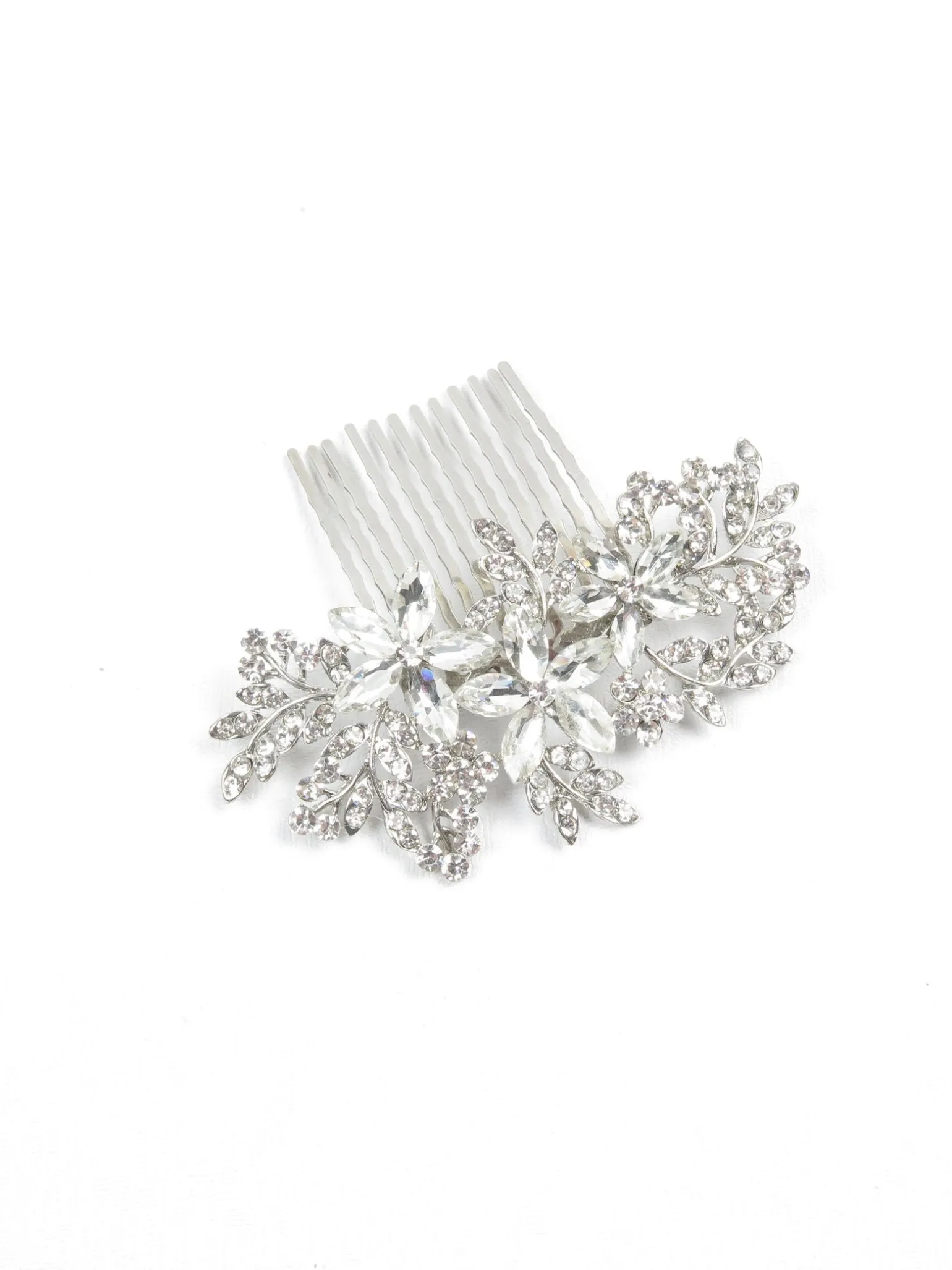 Silver Diamanté Vintage Style Hair Comb