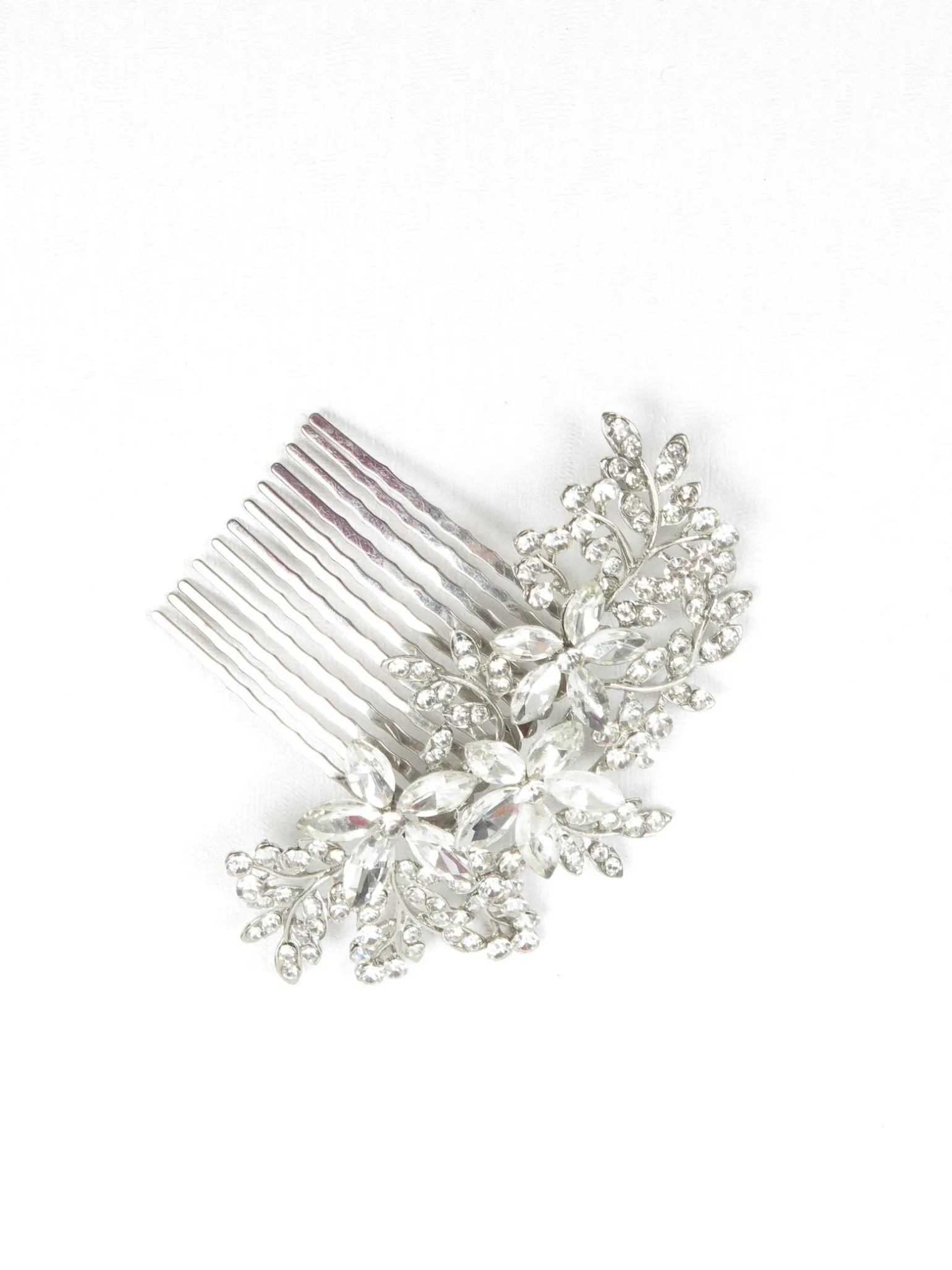 Silver Diamanté Vintage Style Hair Comb