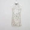 Silver Short Beaded Party Dress 10