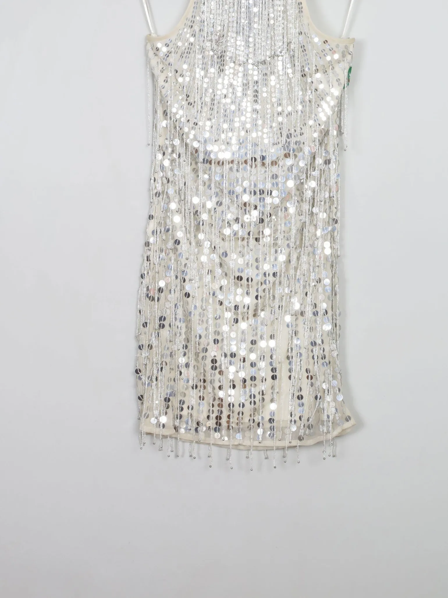 Silver Short Beaded Party Dress 10